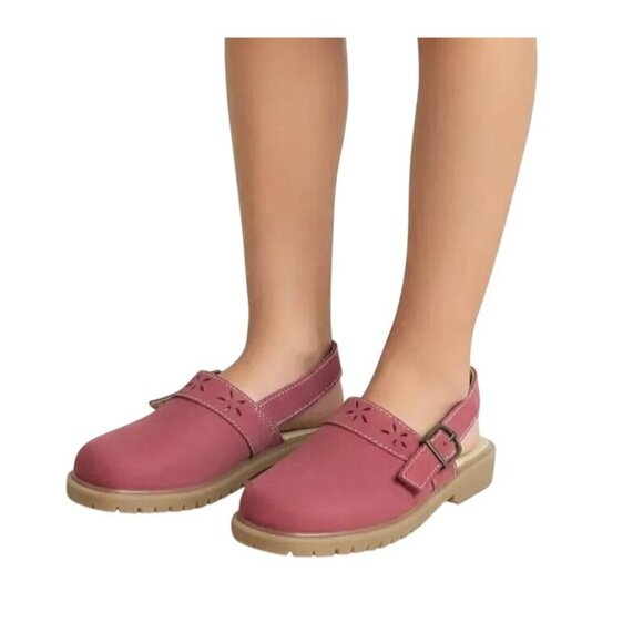 My Twinn Other - MY TWINN Collections Kids Girls Pink Nubuck Leather Slip-On Flat Clogs Size 1